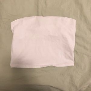Urban Outfitters White Cropped Tube Top